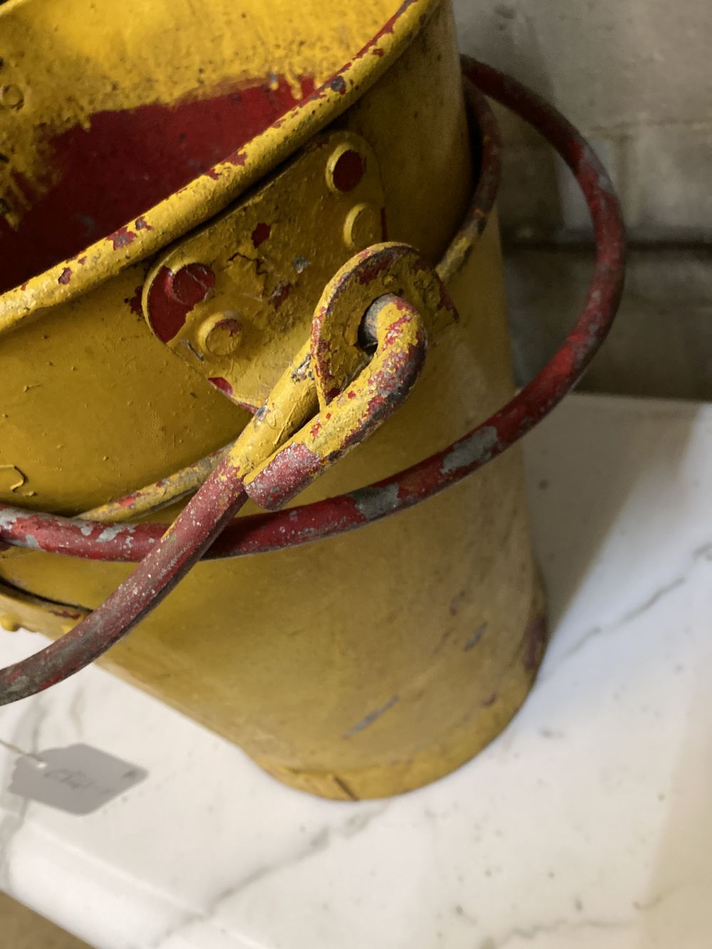 A pair of vintage painted fire buckets, diameter 27cm